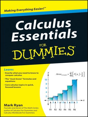 cover image of Calculus Essentials For Dummies